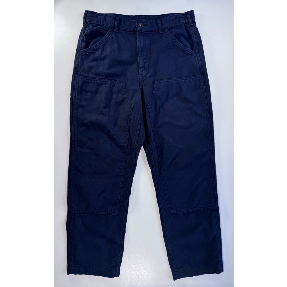 UNIQLO‎ Painter Pants Double Knee Cotton Duck Cloth Mens Medium Blue